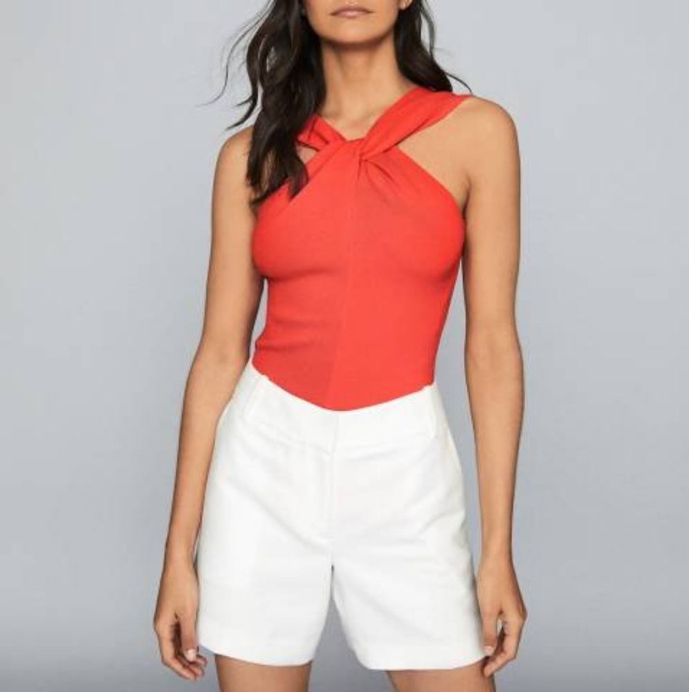 REISS Brooke Knit Top, size L